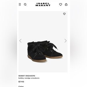 Isabel Marant Bobby Wedge Sneakers Size 6